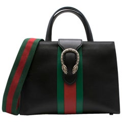 Gucci Dionysus Medium Web-striped leather top-handle bag