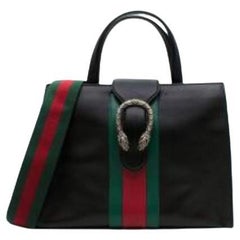 Gucci Dionysus Medium Web-striped leather top-handle bag