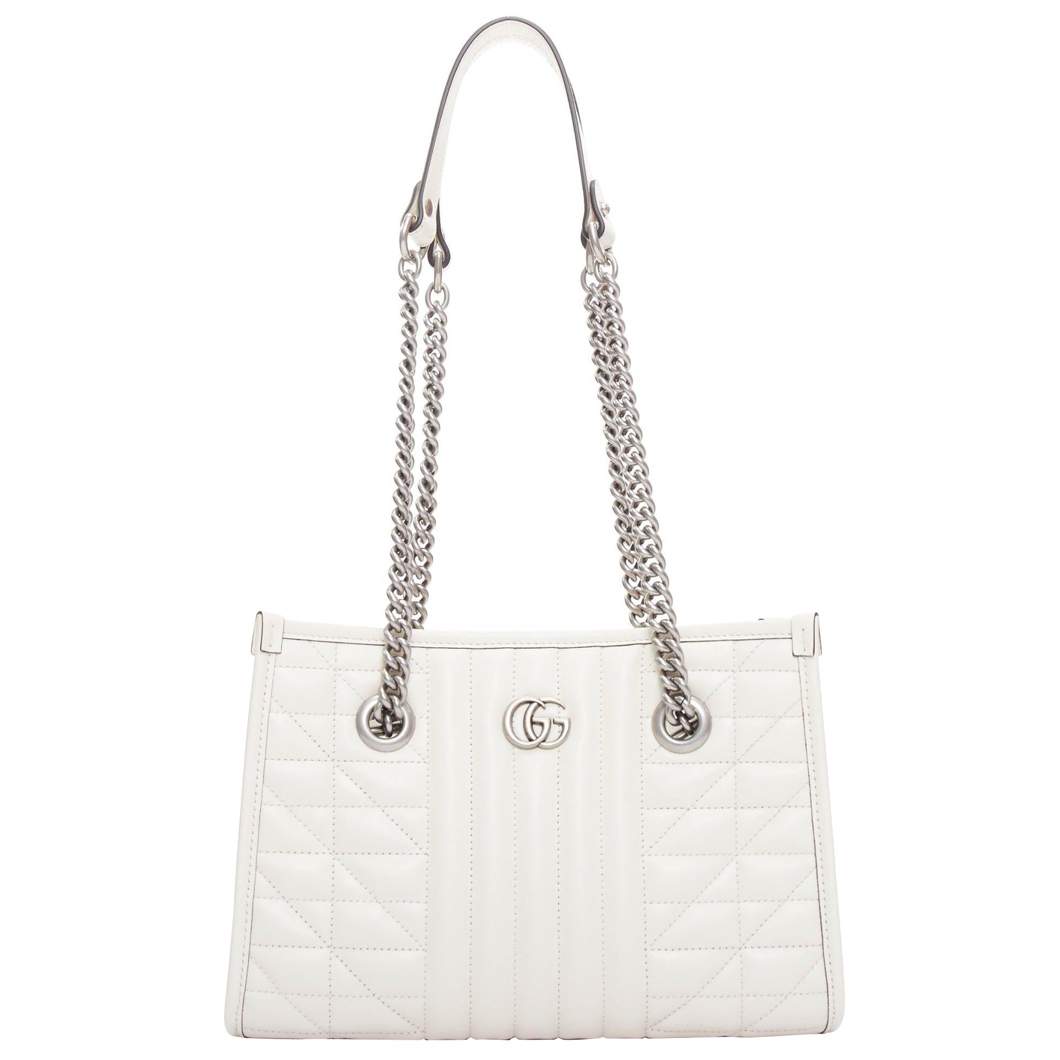 GUCCI Dionysus Mini cream textured leather chain crossbody flap bag