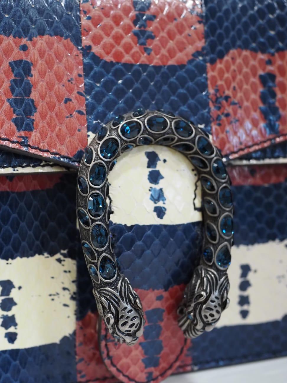 Gucci Dionysus multicoloured python leather shoulder bag 1