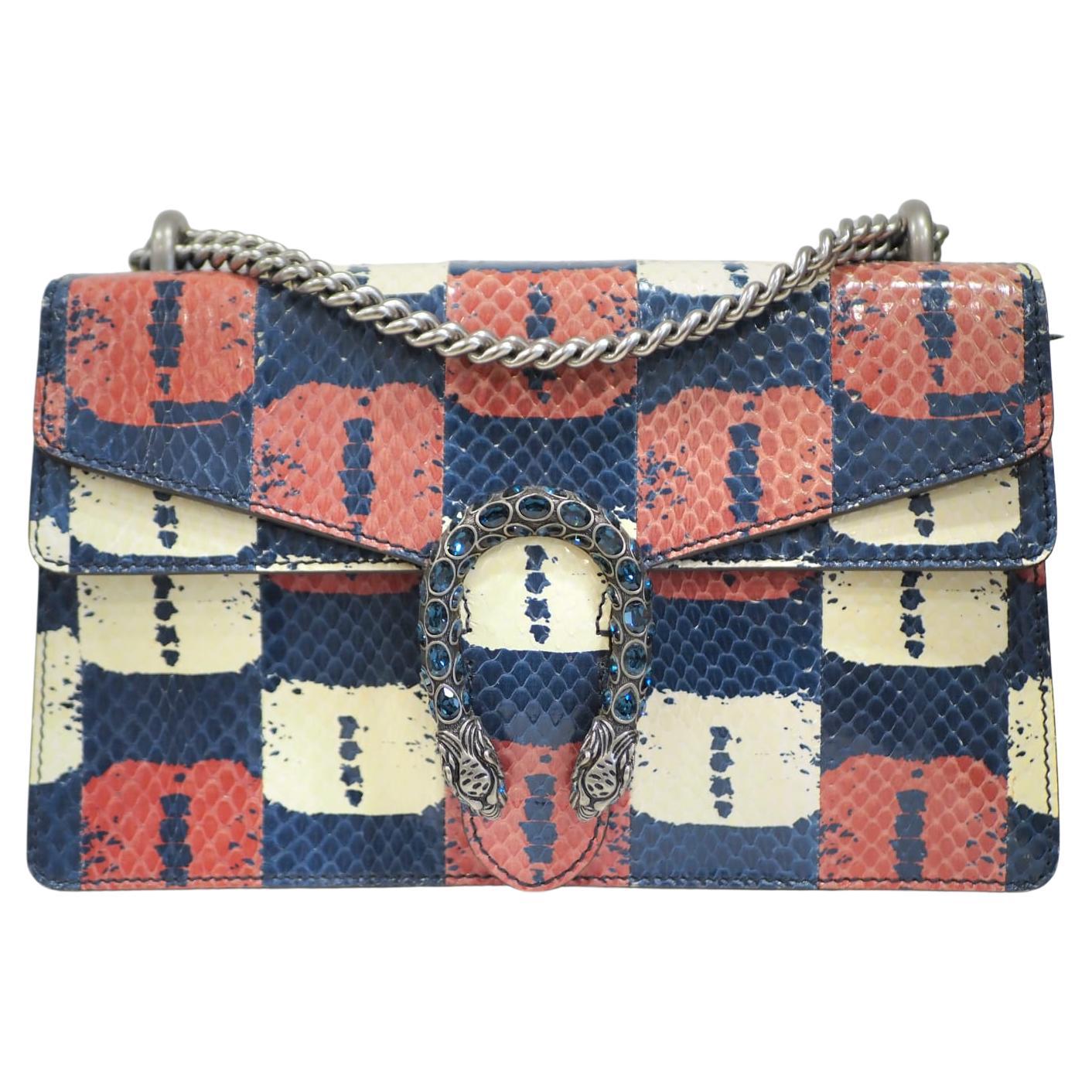 Gucci Dionysus multicoloured python leather shoulder bag