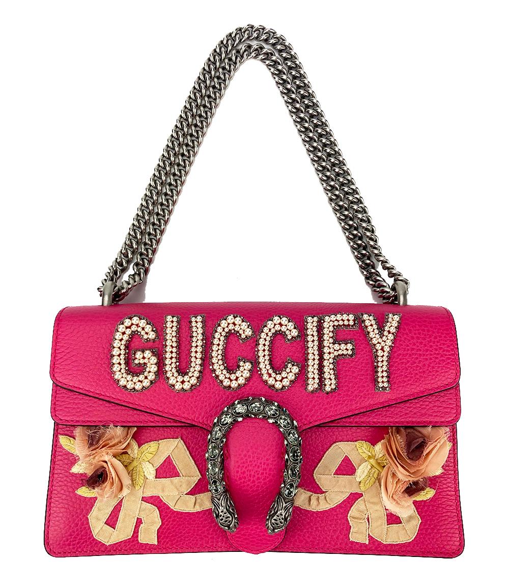 Gucci Dionysus Pink Guccify Small Shoulder Bag NWOT For Sale 1