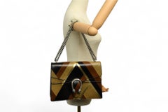 Gucci Dionysus Python Chevron Shoulder Bag  Multicolor Metallic  Rare Exotic