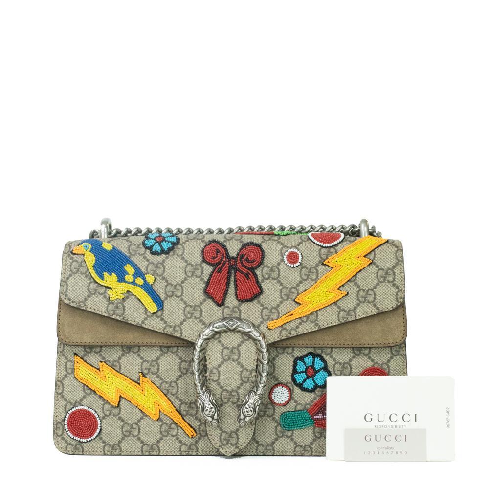GUCCI Dionysus Shoulder bag in Brown Canvas 12