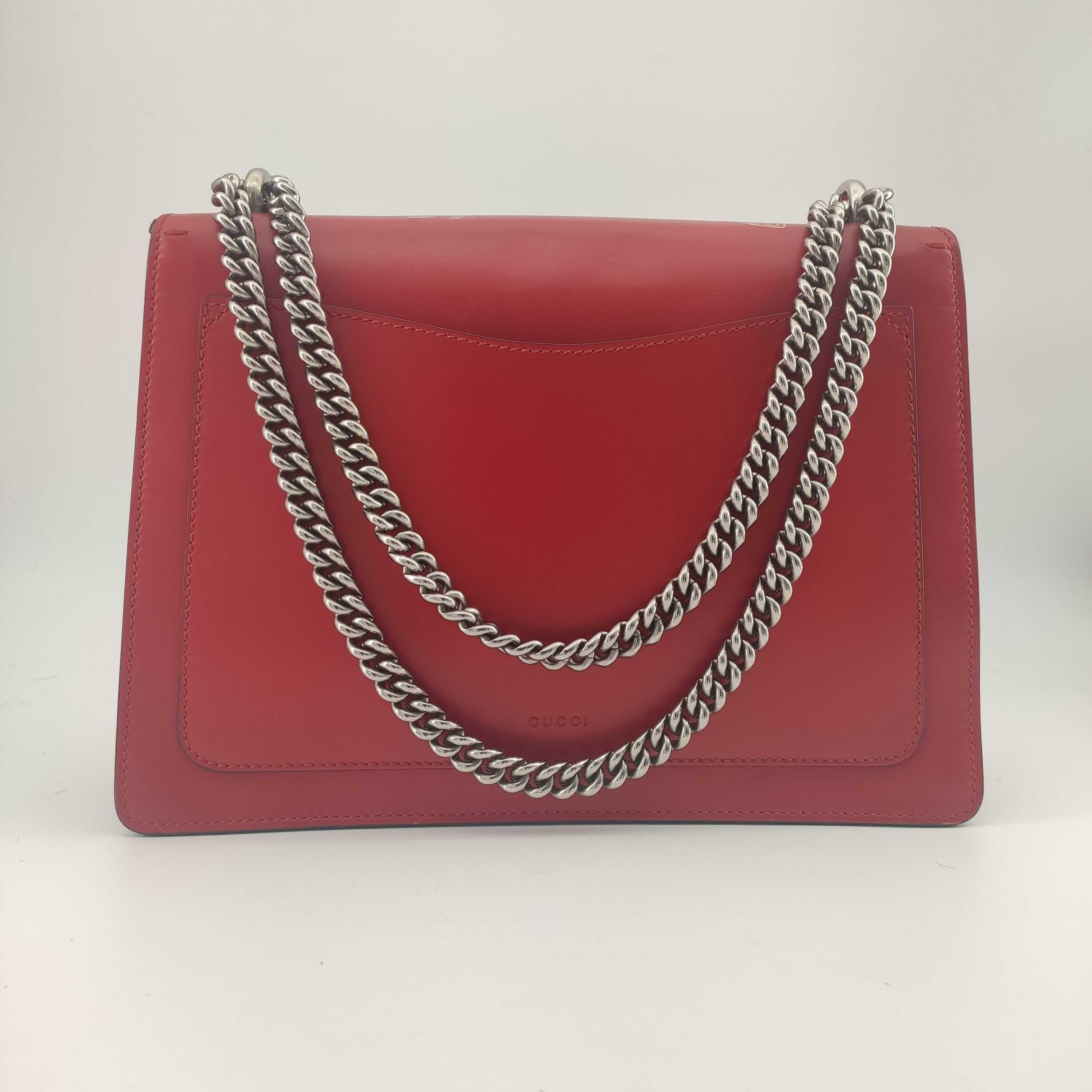 Brown GUCCI Dionysus Shoulder bag in Red Leather