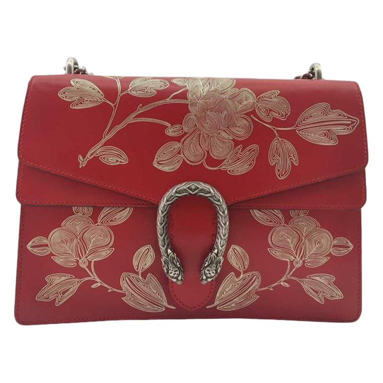 GUCCI Dionysus Shoulder bag in Red Leather