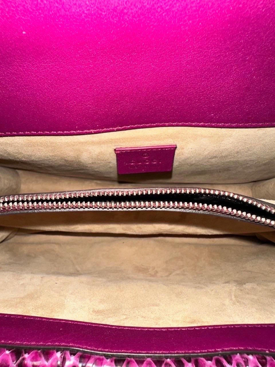 Gucci Dionysus Top Shoulder Bag Violet Leather Tiger Swarovski 1