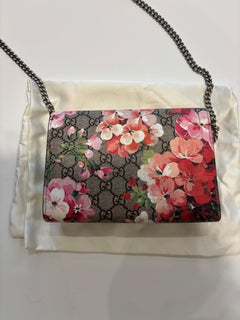 Gucci Dionysus GG Supreme Blooms Chain Wallet Floral Print 2016 w/Dust Cover