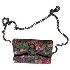 Gucci Dionysus GG Supreme Blooms Chain Wallet Floral Print 2016 w/Dust Cover