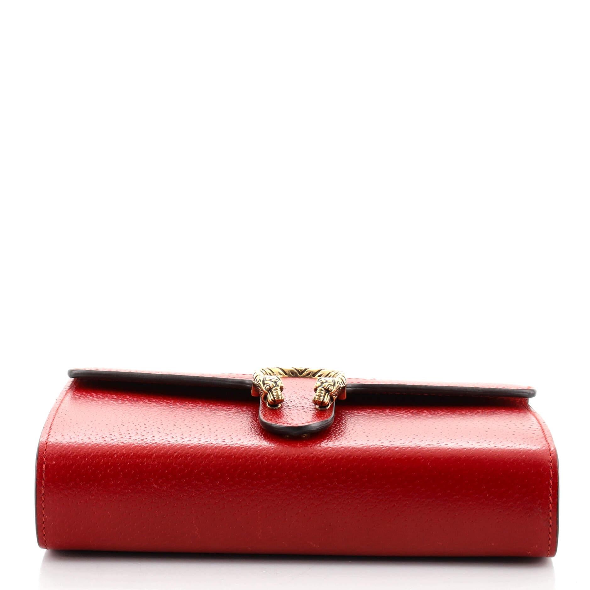 Gucci Dionysus Web Kette Brieftasche aus Leder im Zustand „Gut“ in NY, NY