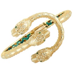 Gucci Dionysus Yellow Gold and Tsavorite Bracelet