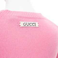 GUCCI DISNEY 2021 blue Donald Duck FLASH intarsia logo back pullover sweater 3XS