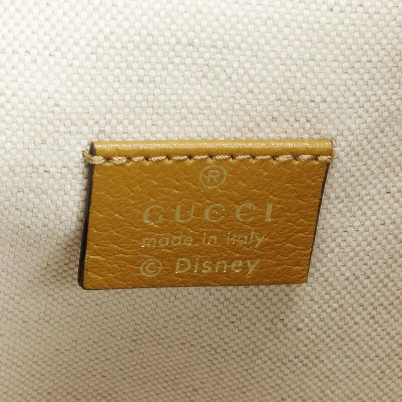 GUCCI DISNEY Candy GG Micky Mouse brown leather trim bucket bag For Sale 5