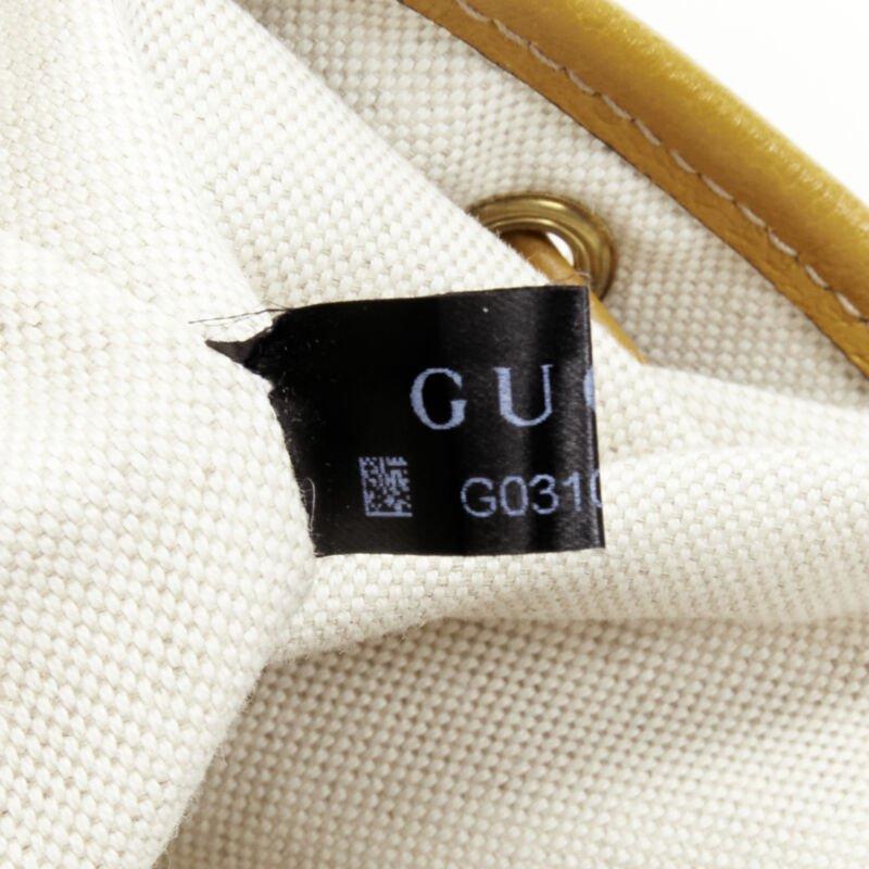 GUCCI DISNEY Candy GG Micky Mouse brown leather trim bucket bag For Sale 7