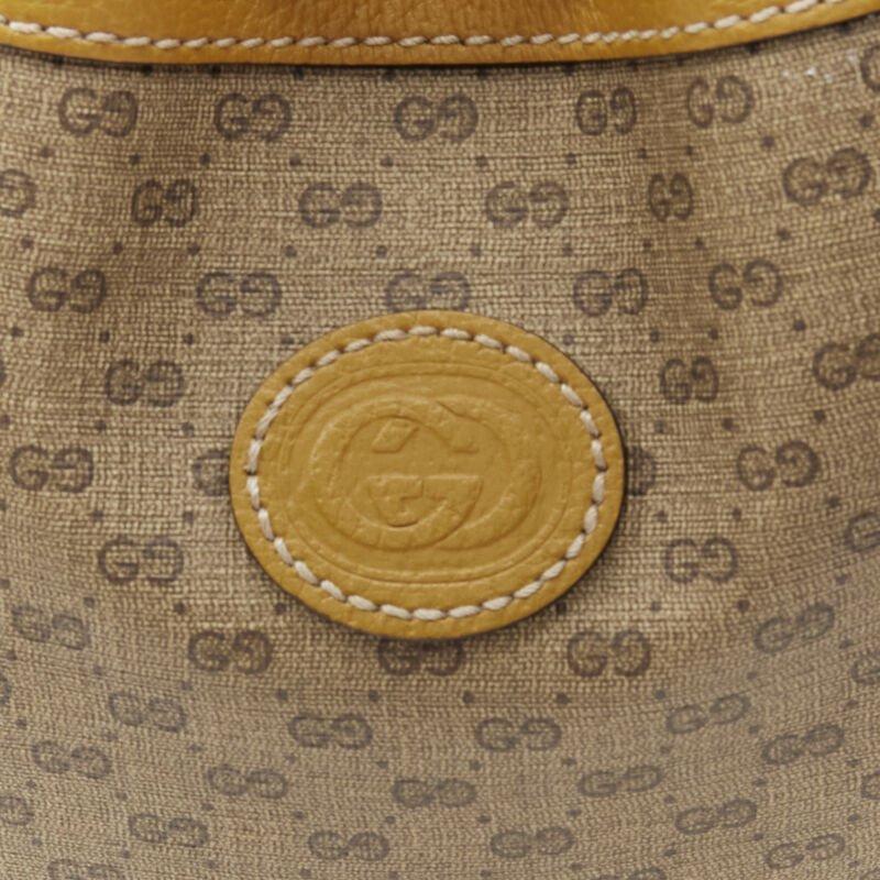 GUCCI DISNEY Candy GG Micky Mouse brown leather trim bucket bag For Sale 3