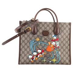 Gucci Disney Donald Duck Convertible Tote Printed GG Coated Canvas Exteri