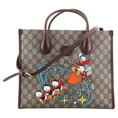 Gucci Disney Donald Duck Convertible Tote Printed GG Coated Canvas