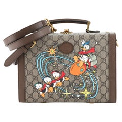 Gucci Disney Donald Duck Top Handle Beauty Case Printed GG Coated Canvas