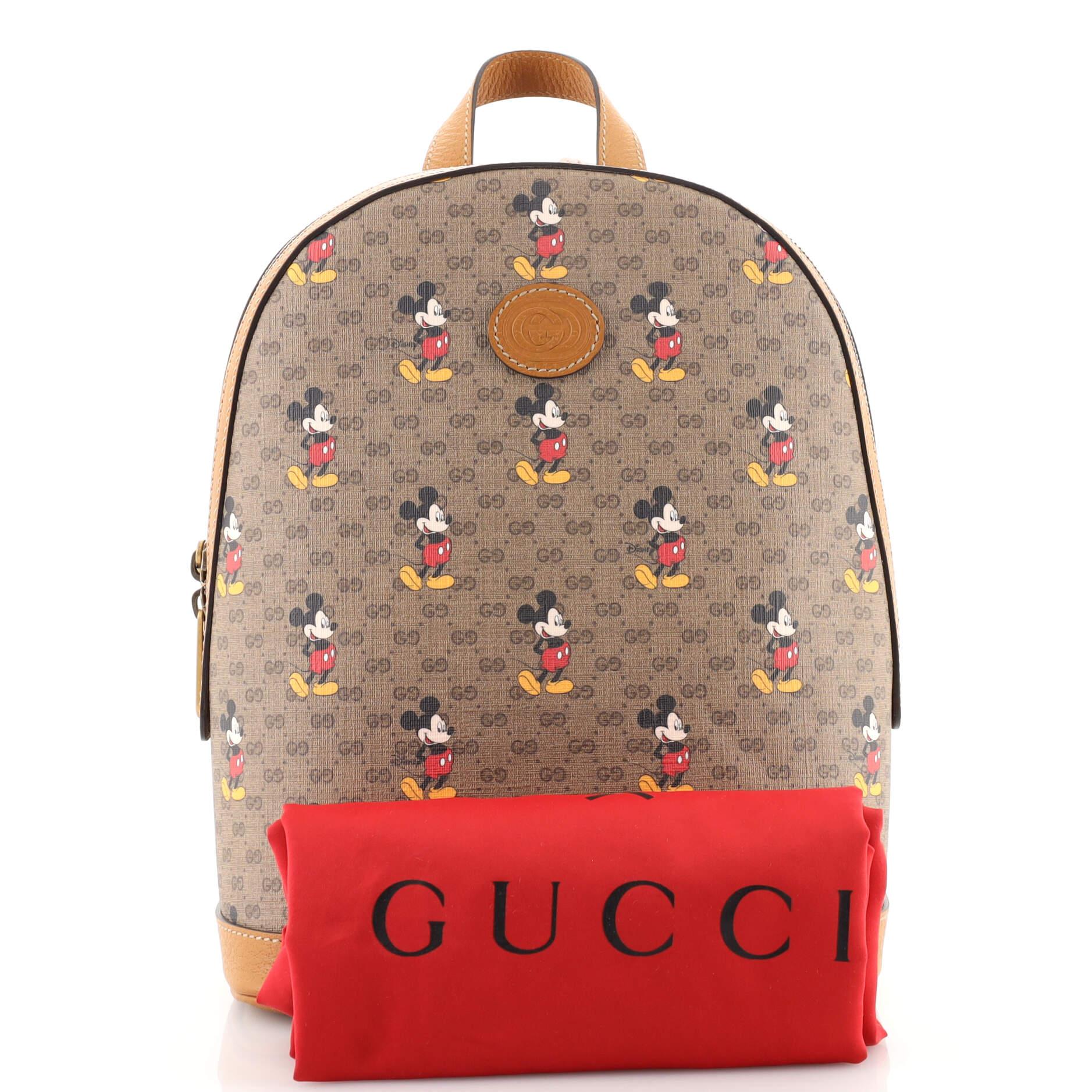 Gucci Disney Mickey Mouse Backpack Printed Mini GG Coated Canvas