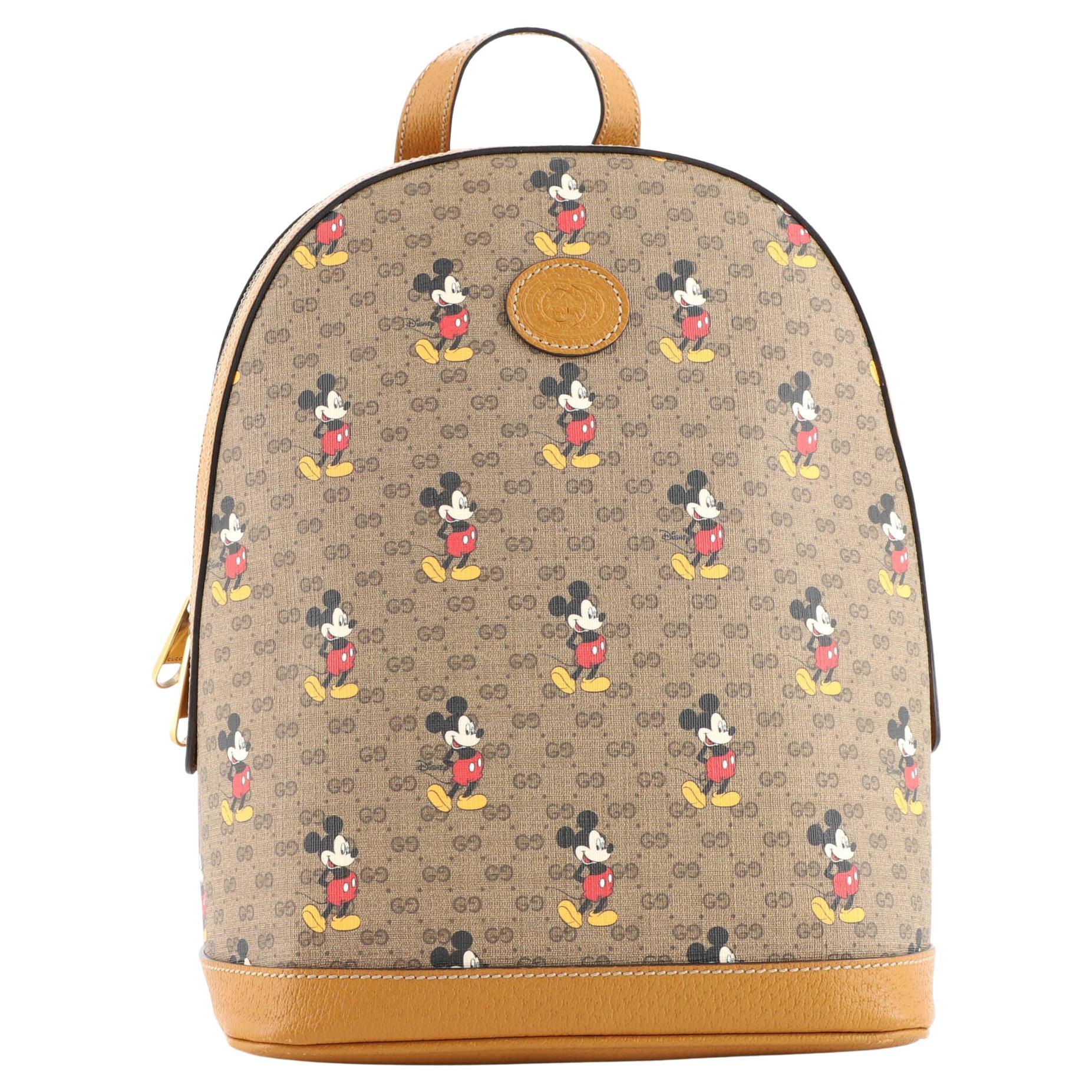 Gucci Disney Mickey Mouse Backpack Printed Mini GG Coated Canvas Small