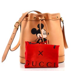 Gucci Disney Mickey Mouse Bucket Bag Printed Leather
