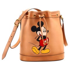 Gucci Disney Mickey Mouse Bucket Bag Printed Leather