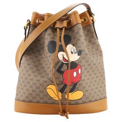 Gucci Disney Mickey Mouse Bucket Bag Printed Mini GG Coated Canvas