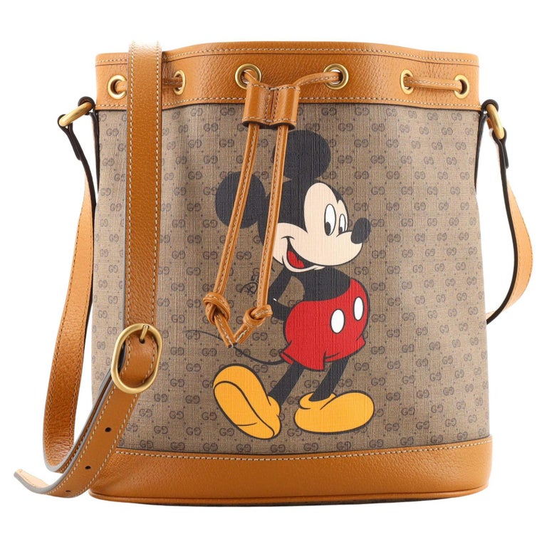 Gucci Disney Mickey Mouse Bucket Bag Printed Mini GG Coated Canvas at  1stDibs | mickey mouse gucci bag, designer mickey mouse purse, gucci mickey  mouse bucket