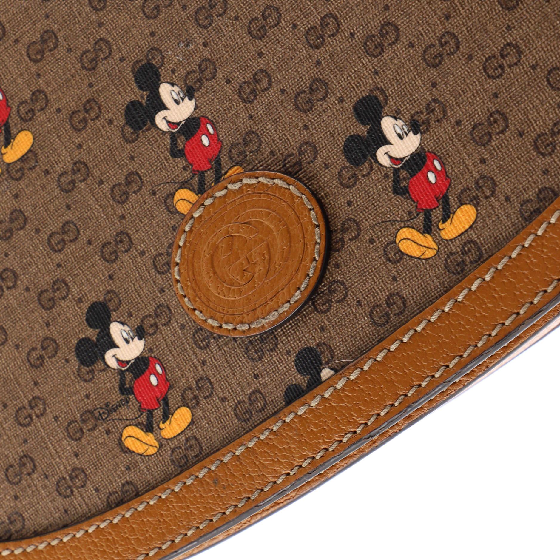 Gucci Disney Mickey Mouse Flap Shoulder Bag Printed Mini GG Coated Canvas Small 3