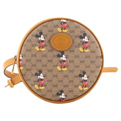Gucci Disney Mickey Mouse Round Backpack (Outlet) Printed Mini GG Coated Canvas 