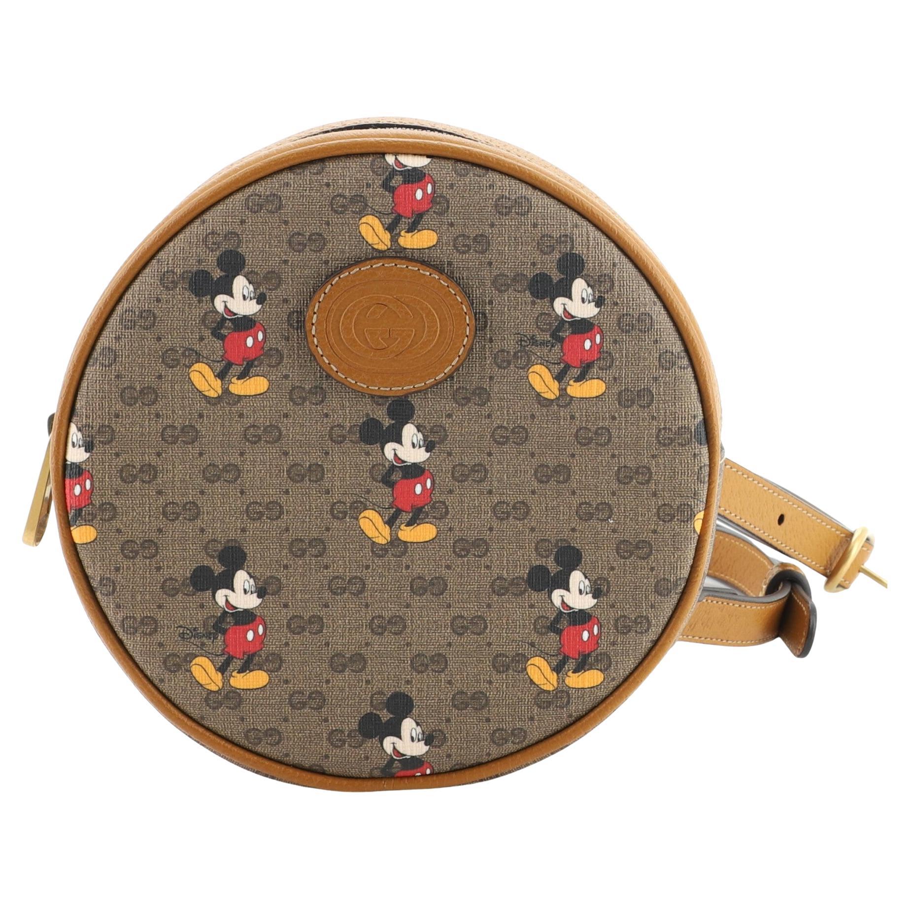 Gucci Disney Mickey Mouse Round Backpack Printed Mini GG Coated Canvas Mi
