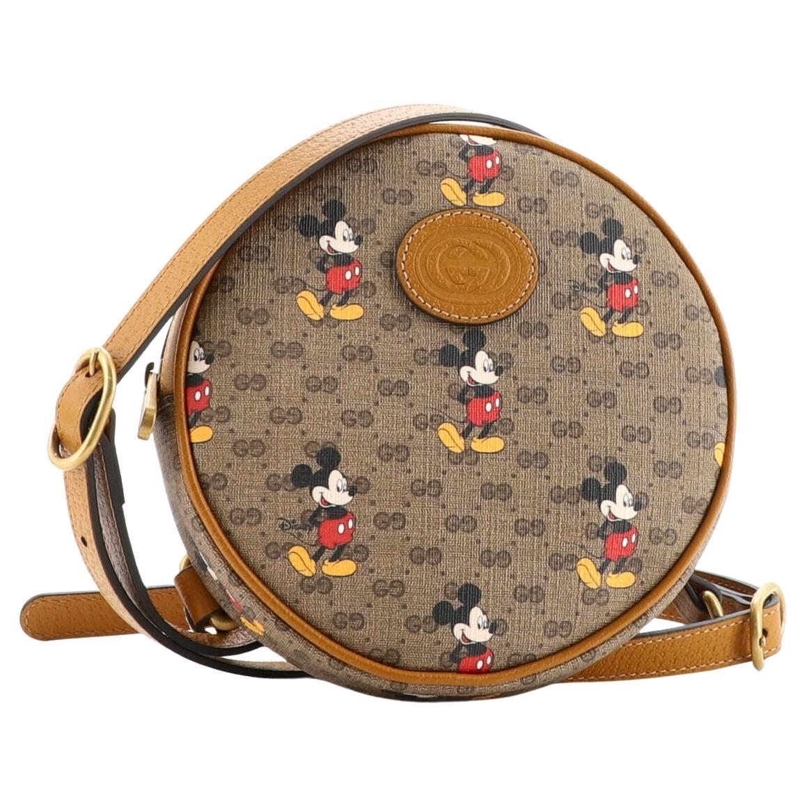 Gucci Disney Mickey Mouse Round Backpack Printed Mini GG Coated Canvas Mini