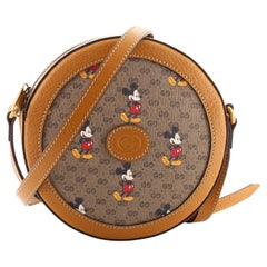 Gucci Disney Mickey Mouse Runde Umhängetasche bedruckt Mini GG aus beschichtetem Segeltuch
