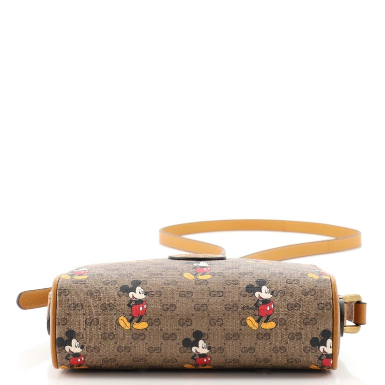 Gucci Disney Mickey Mouse Round Shoulder Bag Printed Mini GG Coated Canvas  - ShopStyle
