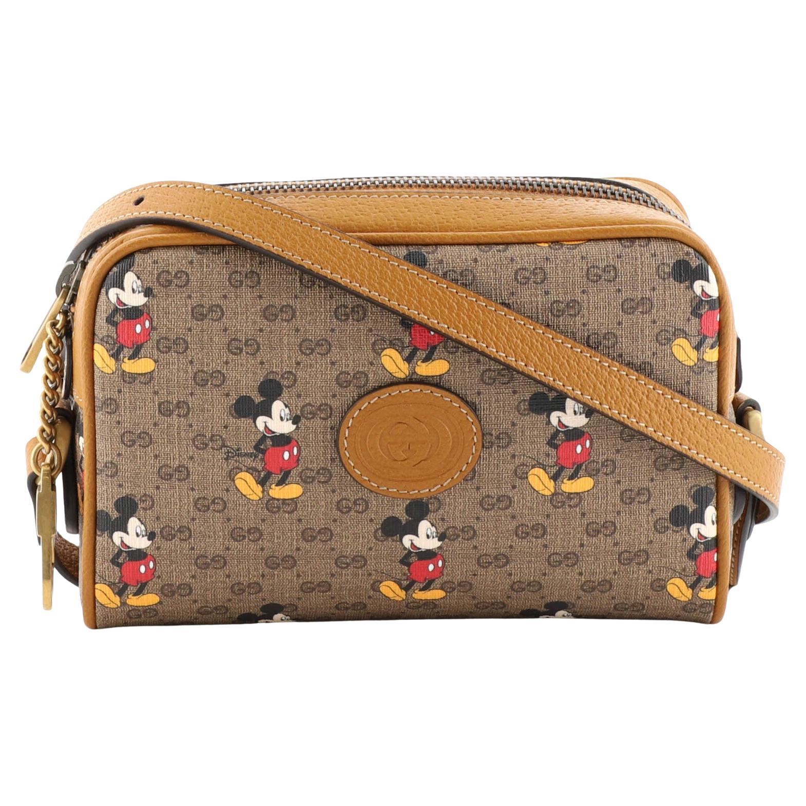Gucci Disney Mickey Mouse Belt Bag Printed Mini GG Coated Canvas Small  Brown 204415260