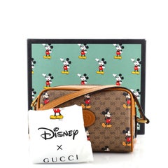 Gucci Disney Mickey Mouse Shoulder Bag Printed Mini GG Coated Canvas Mini
