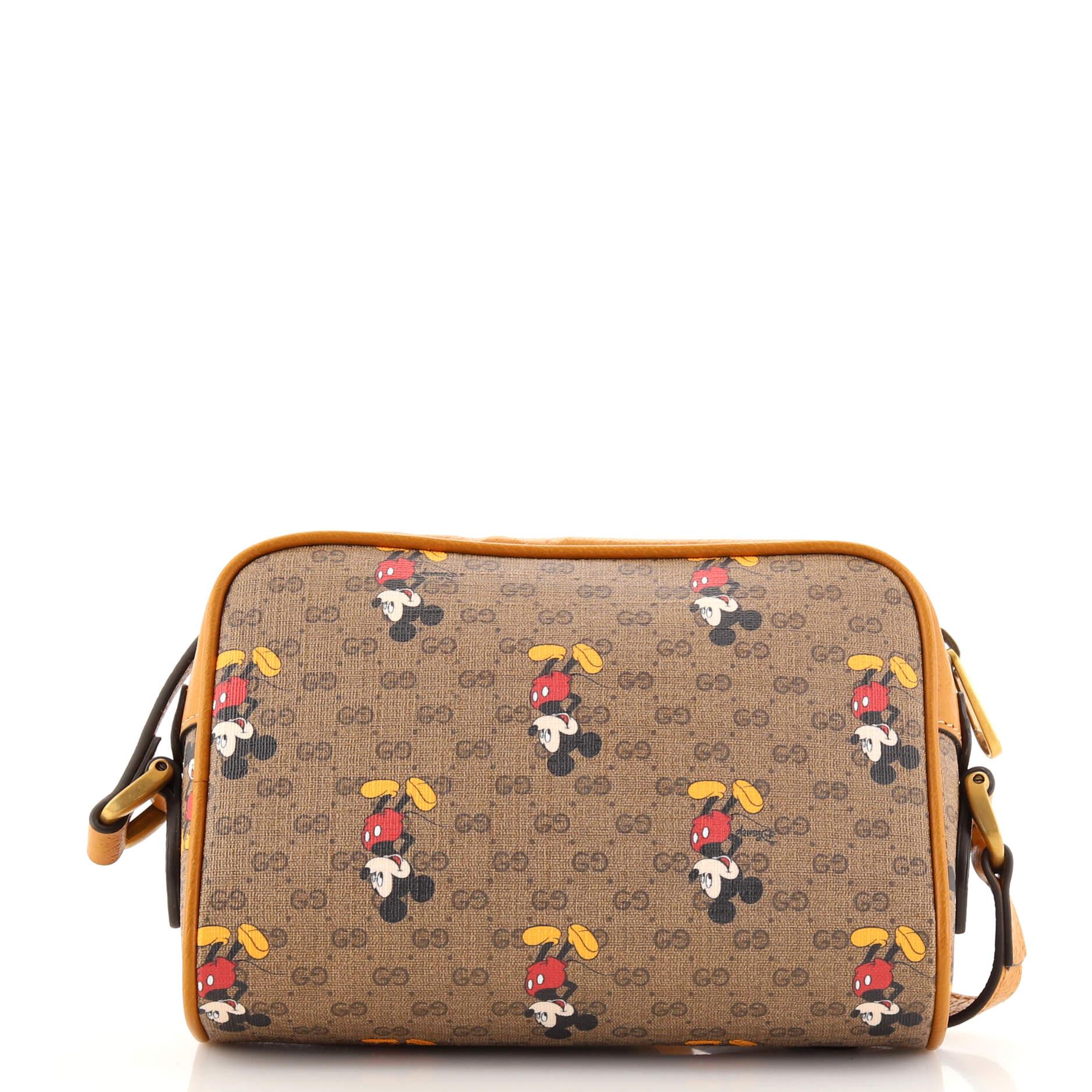 Women's or Men's Gucci Disney Mickey Mouse Shoulder Bag Printed Mini GG Coated Canvas Mini