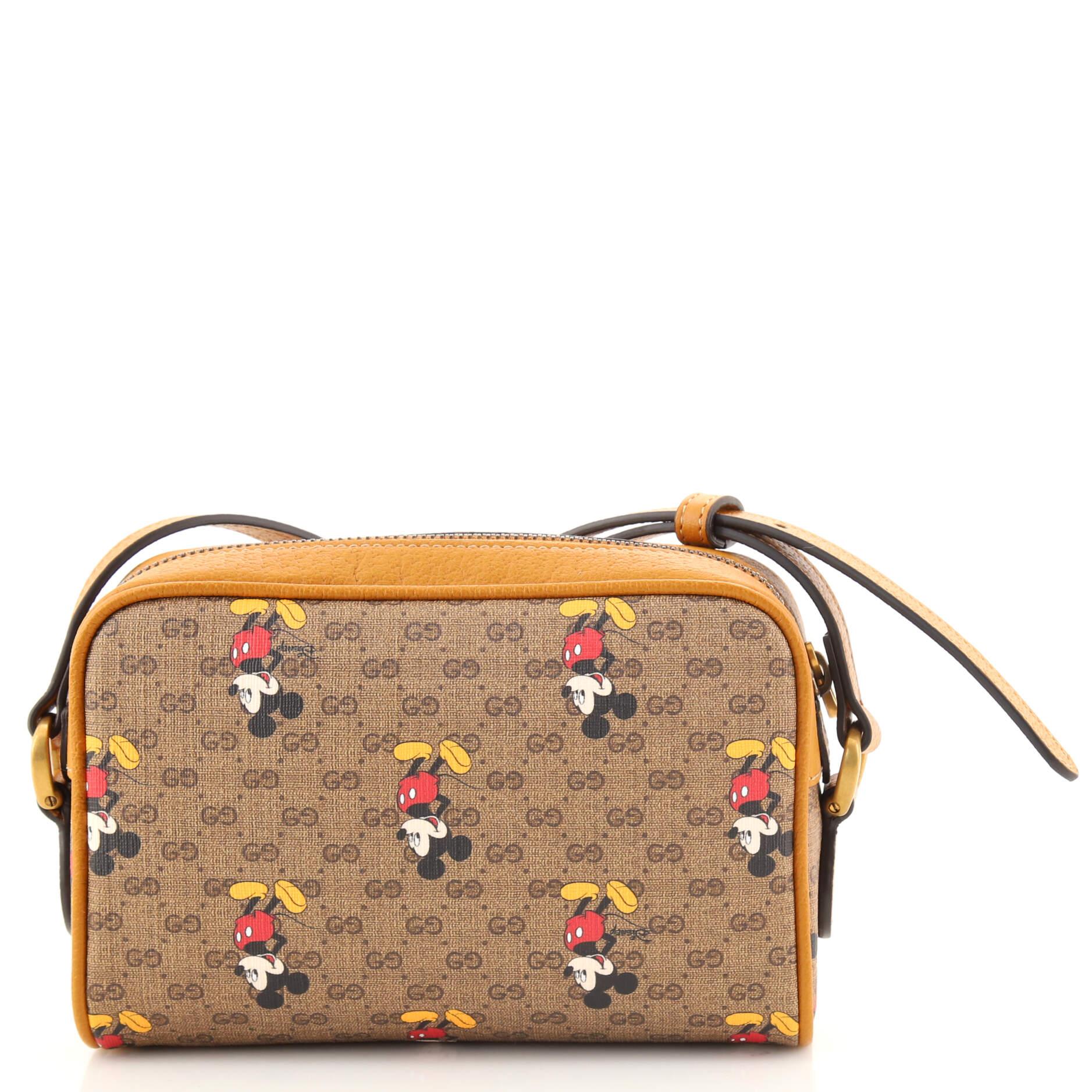 Women's or Men's Gucci Disney Mickey Mouse Shoulder Bag Printed Mini GG Coated Canvas Mini