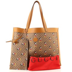 Gucci Disney Mickey Mouse Soft Open Tote (Outlet) Mini GG Coated Canvas Medium