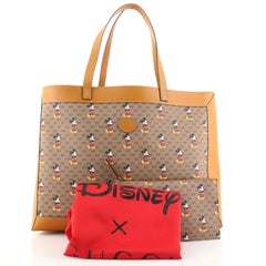 Gucci Disney Mickey Mouse Soft Open Tote Printed Mini GG Coated Canvas Medium