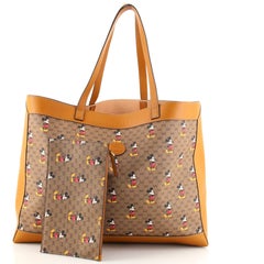 Gucci Disney Mickey Mouse Soft Open Tote Stampato Mini GG Tela Rivestita Me