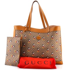 Gucci Disney Mickey Mouse Soft Open Tote Stampato Mini GG Tela Rivestita Medio