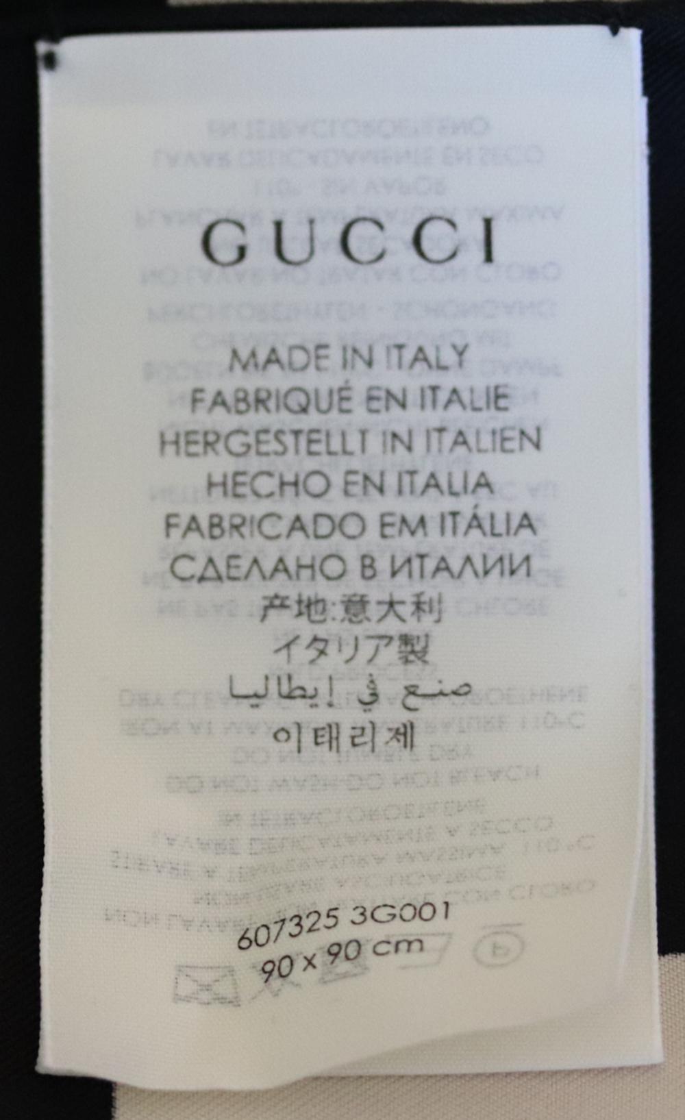 Beige Gucci + Disney Printed Silk Twill Scarf 