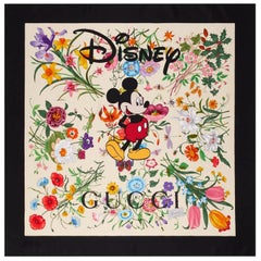 Gucci + Disney Bedruckter Schal aus Seidenköper