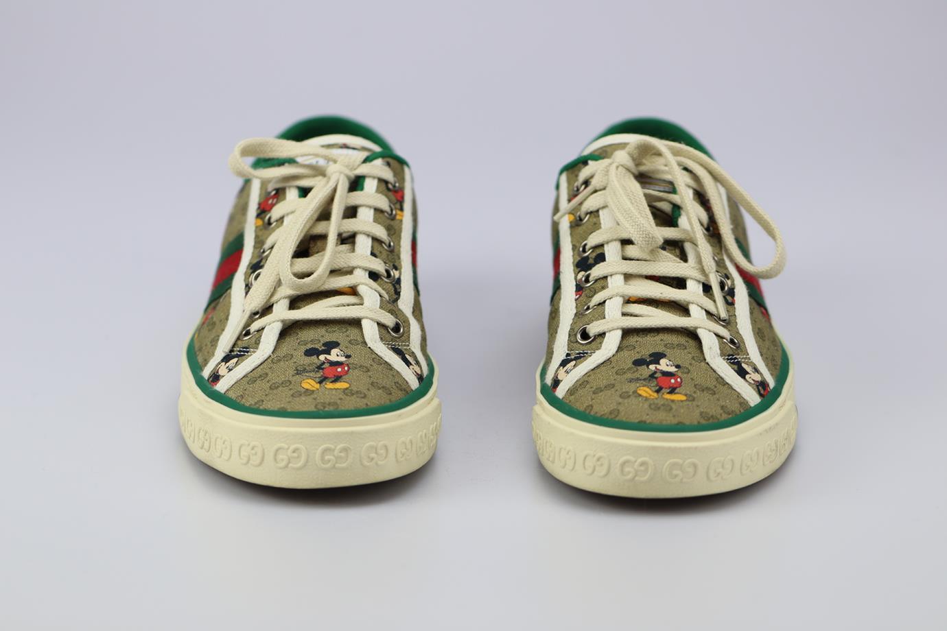 Gucci + Disney Tennis 1977 Canvas Sneakers Eu 40 Uk 7 Us 10 In Excellent Condition In London, GB