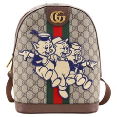 Gucci Disney Three Little Pigs Ophidia Backpack GG Coated Canvas with App
