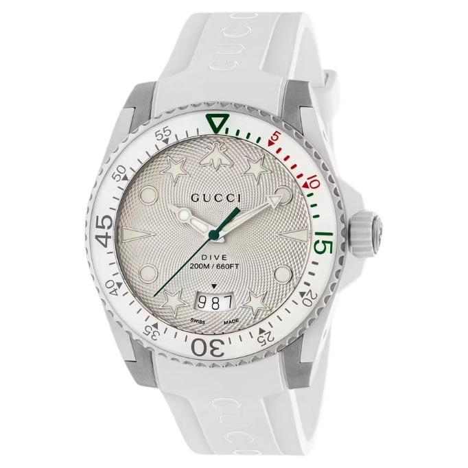 Gucci Dive Silver Color Dial with Multi Icon Indexes YA136337