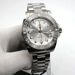 Gucci Dive 40MM Steel Dial Mens Silver Dial Automatic Watch YA136354
