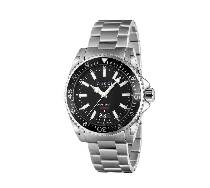 gucci dive black dial men's watch