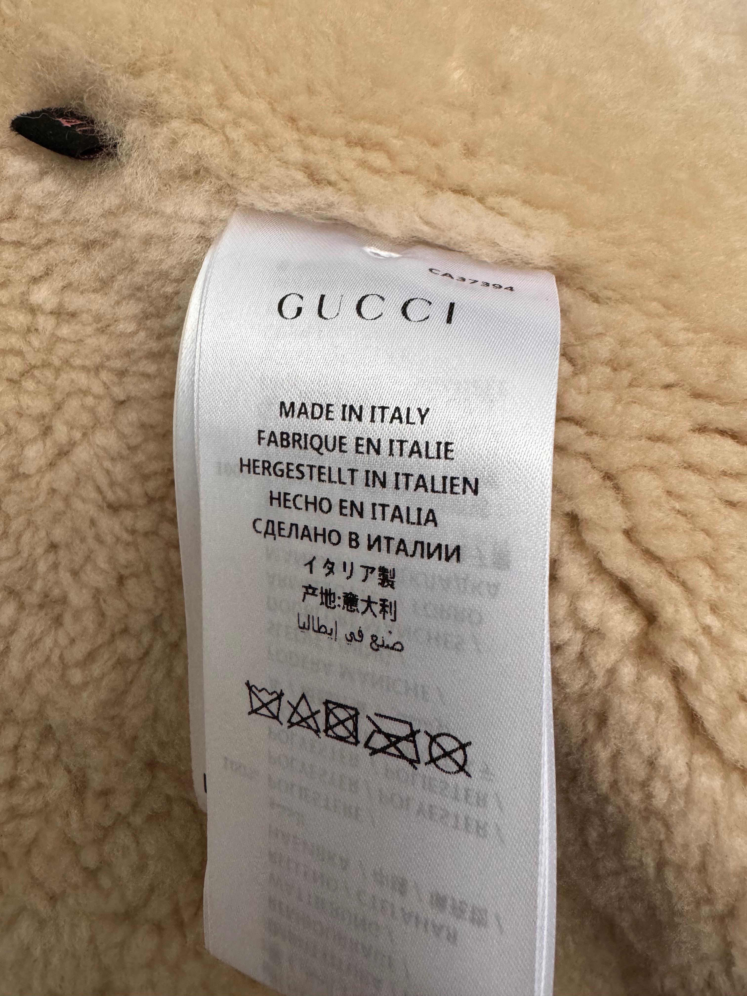 Gucci DIY Custom shearling (cuir de mouton)  veste en jean  en vente 2